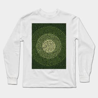 Abstract Green Ethnic Pattern Long Sleeve T-Shirt